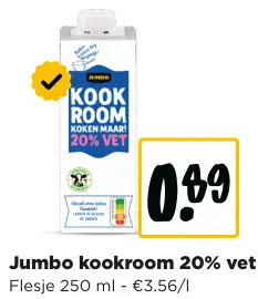 Promotie: Jumbo Kookroom 20% vet