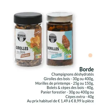 Offre: Champignons déshydratés