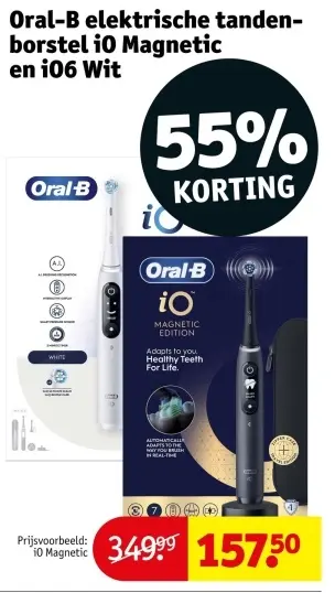 Promotie: elektrische tandenborstel iO Magnetic en iO6 wit