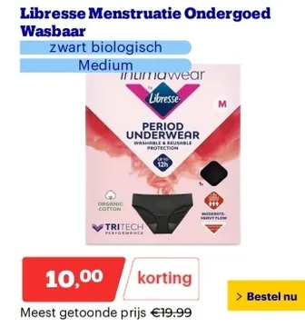 Aanbieding: Libresse Menstruatie Ondergoed Wasbaar