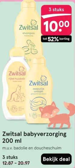 Aanbieding: Zwitsal babyverzorging