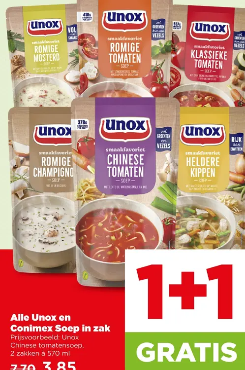Aanbieding: Alle Unox en Conimex Soep in zak