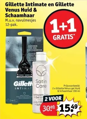 Promotie: Gillette Intimate en Gillette Venus Huid & Schaamhaar