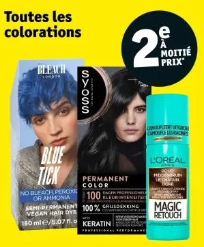 Offre: Toutes les colorations