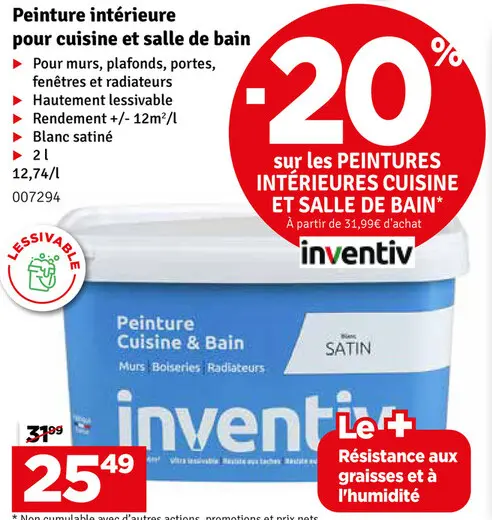 Offre: Peinture intérieure pour cuisine et salle de 