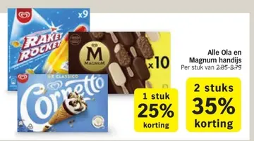 Aanbieding: Ola en Magnum handijs