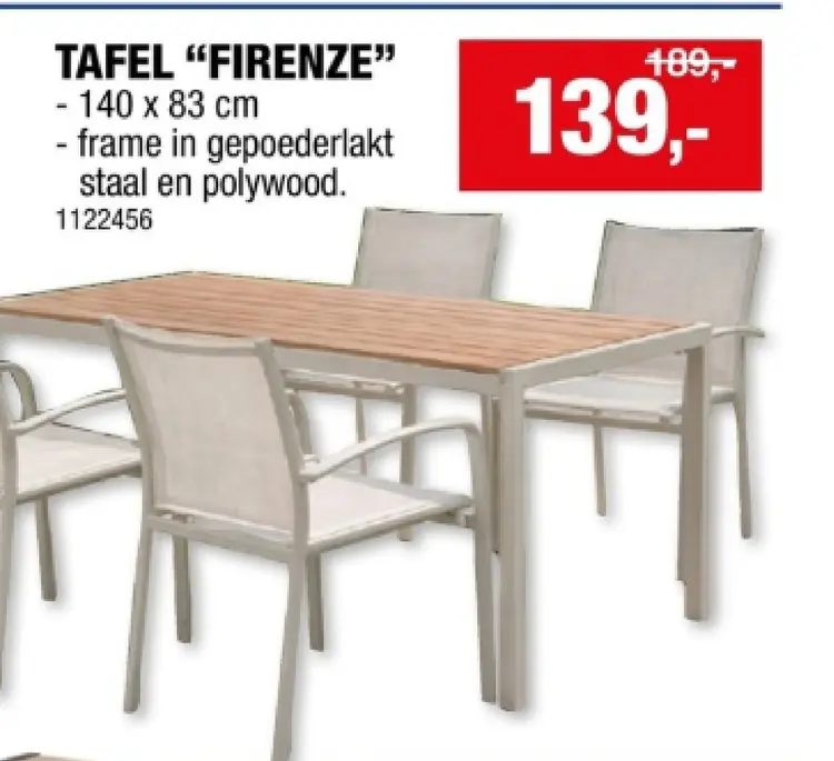 Promotie: Tafel "firenze"