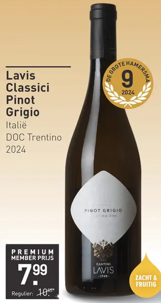 Aanbieding: Lavis Classici Pinot Grigio 75CL