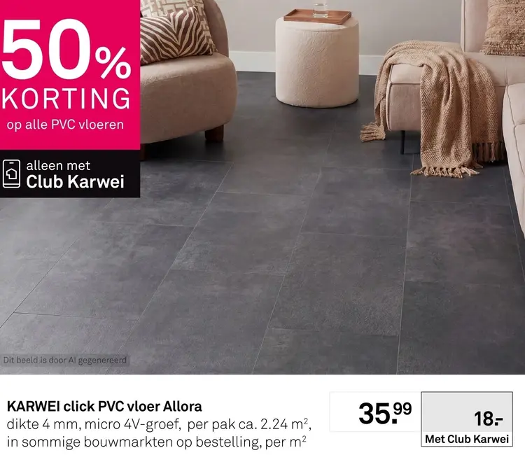 Aanbieding: Click PVC vloer Allora