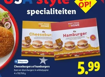 Aanbieding: Cheeseburgers of hamburgers