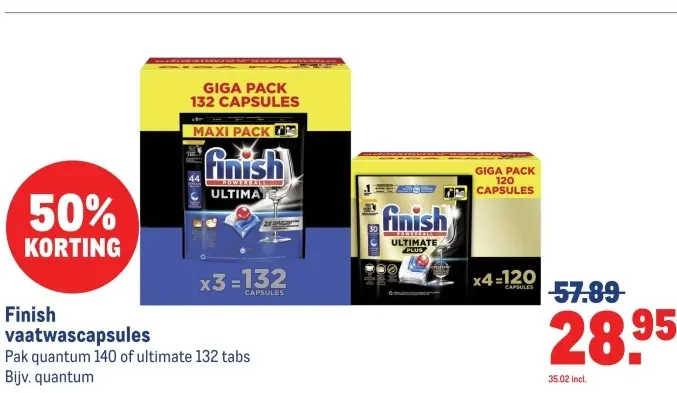 Aanbieding: Finish vaatwascapsules