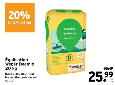 Offre: Égalisation Weber Beamix