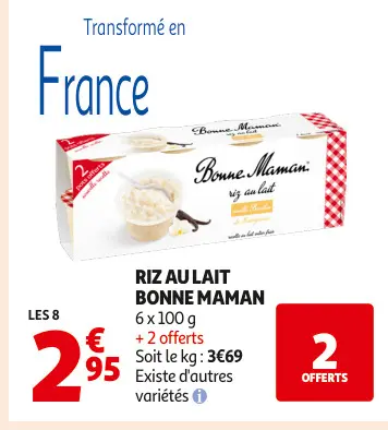 Promotie: Riz au lait