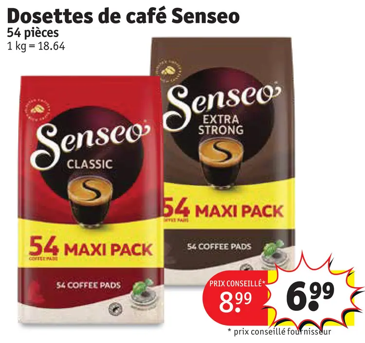 Offre: Dosettes de café