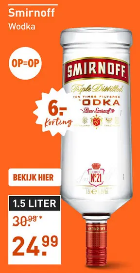 Aanbieding: Smirnoff Wodka