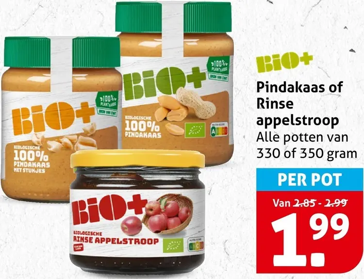 Aanbieding: Pindakaas of Rinse appelstroop