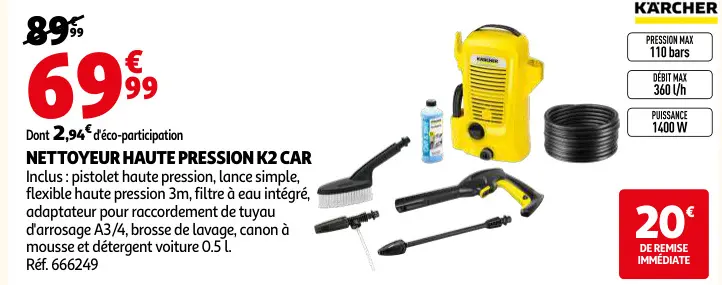 Offre: Nettoyeur haute pression k2 car