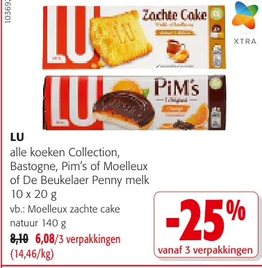 Promotie: LU alle koeken Collection, Bastogne, Pim's of Moelleux of De Beukelaer Penny Melk