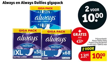 Aanbieding: Always en Always Dailies gigapack