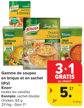 Offre: Gamme de soupes en brique et en sachet (dry)