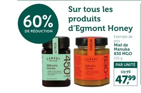 Offre: Miel de Manuka 830 MGO