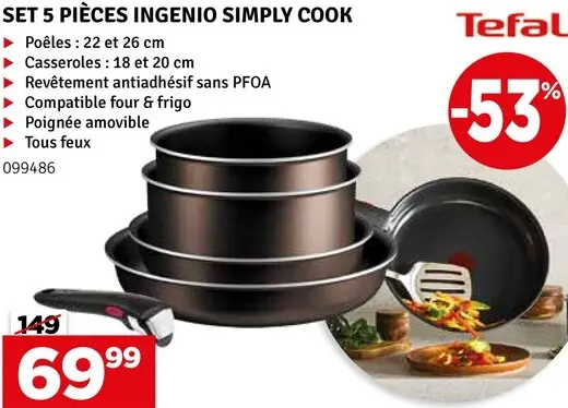 Offre: Set 5 pièces Ingenio Simply Cook