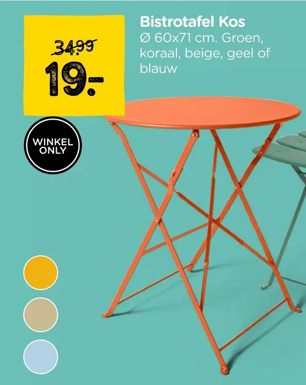 Aanbieding: Bistrotafel Kos