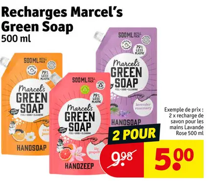 Offre: Recharges Marcel's Green Soap