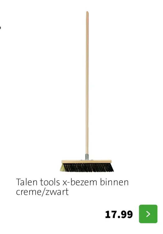 Aanbieding: Talen Tools x-bezem binnen creme/zwart