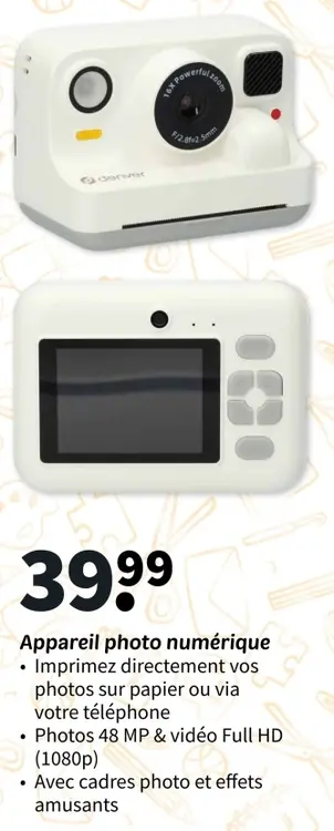 Offre: Appareil photo numérique