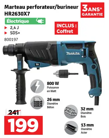 Offre: Marteau perforateur/burineur HR2630X7