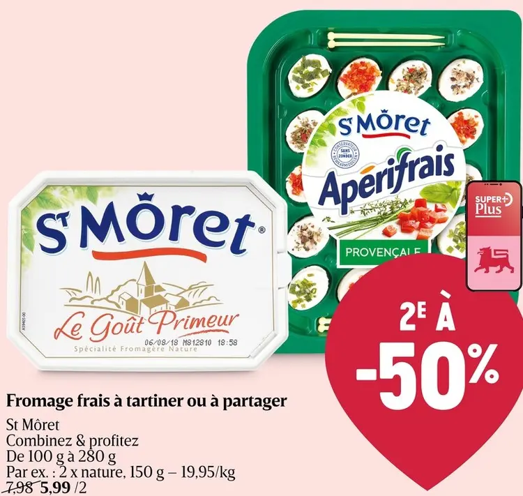 Offre: St Môret Fromage frais à tartiner ou à partager