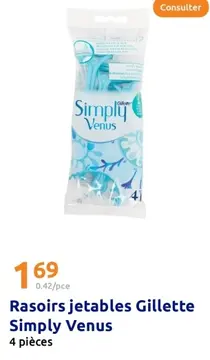Offre: Rasoirs jetables Gillette Simply Venus