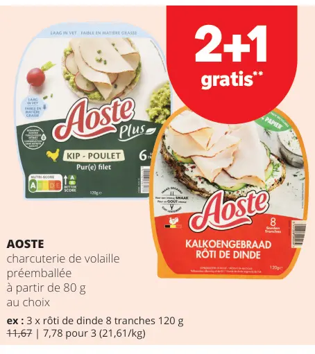 Offre: charcuterie de volaille préemballée