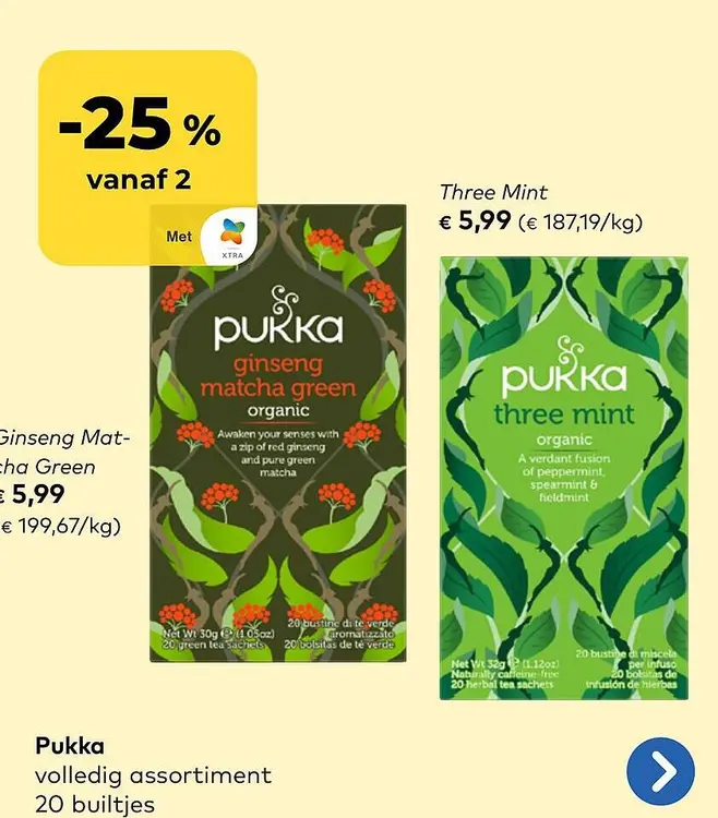 Promotie: Pukka Ginseng Matcha Green
