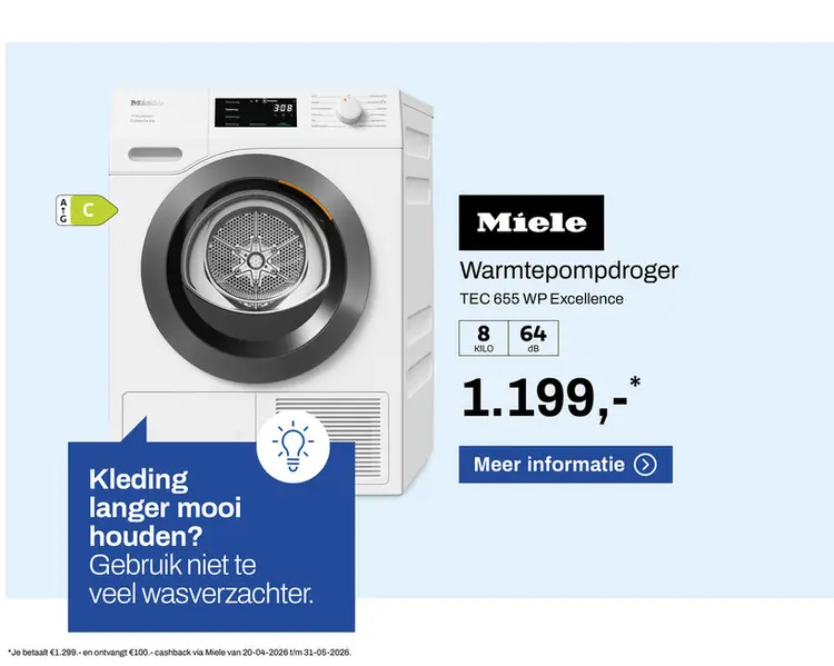 Aanbieding: Warmtepompdroger