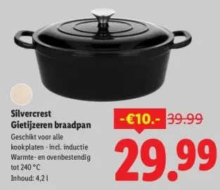 Aanbieding: Gietijzeren braadpan