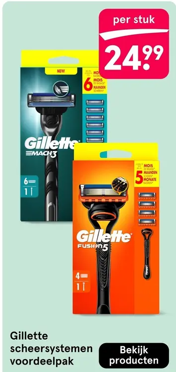 Aanbieding: Gillette scheersystemen voordeelpak