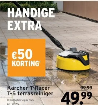 Promotie: T-Racer T-5 terrasreiniger