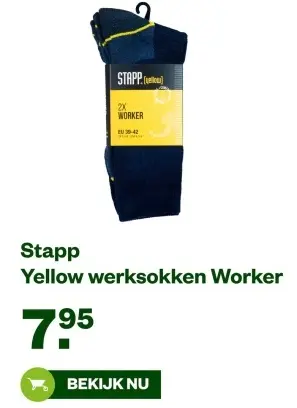 Aanbieding: Yellow werksokken Worker