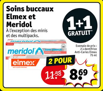 Offre: Soins buccaux Elmex et Meridol