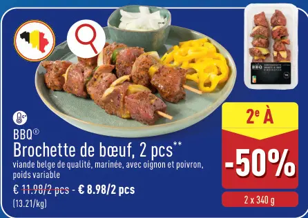 Offre: BBQ Brochette de bœuf