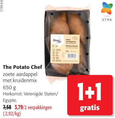 Promotie: Zoete aardappel met kruidenmix