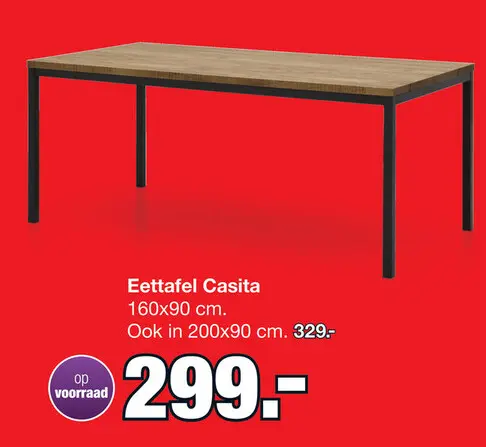 Aanbieding: Eettafel Casita 160 cm