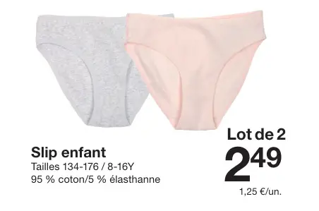 Offre: Slip enfant