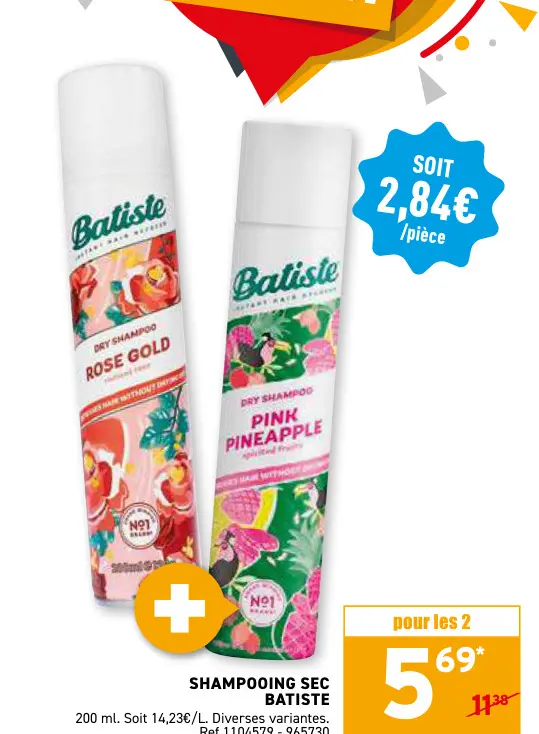 Offre: Shampooing sec