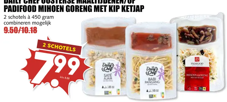 Aanbieding: Oosterse Maaltijden/Of Mihoen Goreng Met Kip ketjap