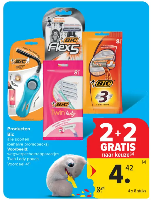 Promotie: Wegwerpscheerapparaatjes Twin Lady pouch