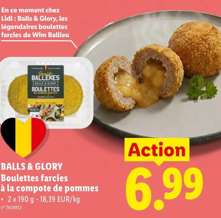 Offre: BALLS & GLORY Boulettes farcies à la compote de pommes