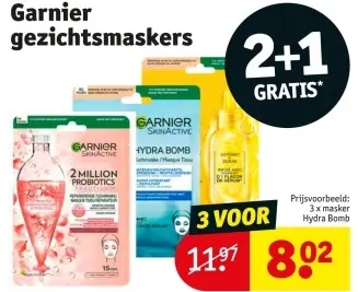 Promotie: Garnier gezichtsmaskers